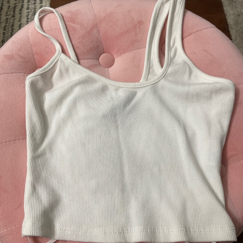 Princess polly white top crop size 2